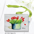Tulips in Tin, Mini Canvas (MC-7216D)