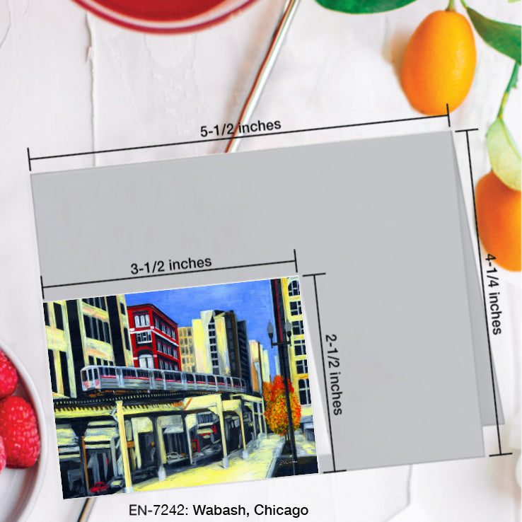 Wabash, Chicago, Greeting Card (#7242A)