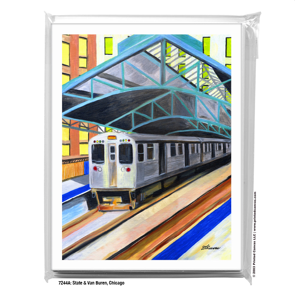 State & Van Buren, Chicago, Greeting Card (#7244A)
