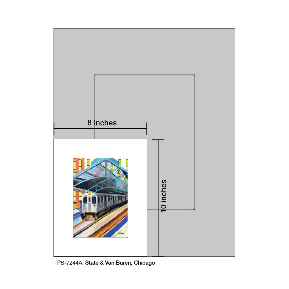 State & Van Buren, Chicago, Print (#7244A)