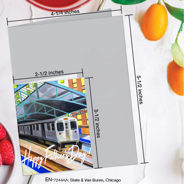 State & Van Buren, Chicago, Greeting Card (#7244AA)
