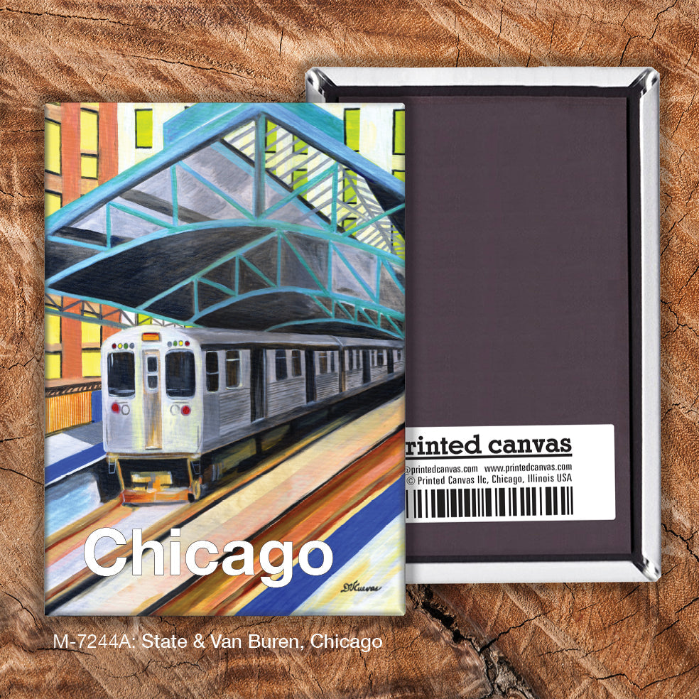 State & Van Buren, Chicago, Magnet (M-7244A)