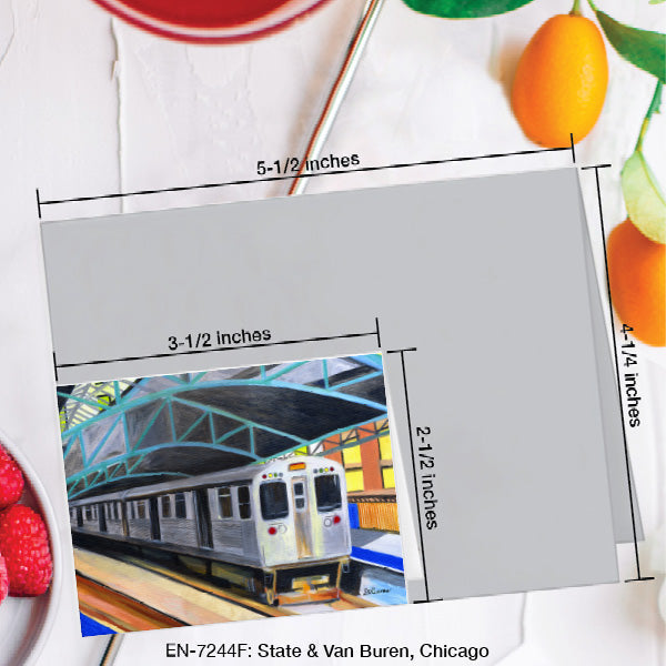 State & Van Buren, Chicago, Greeting Card (#7244F)
