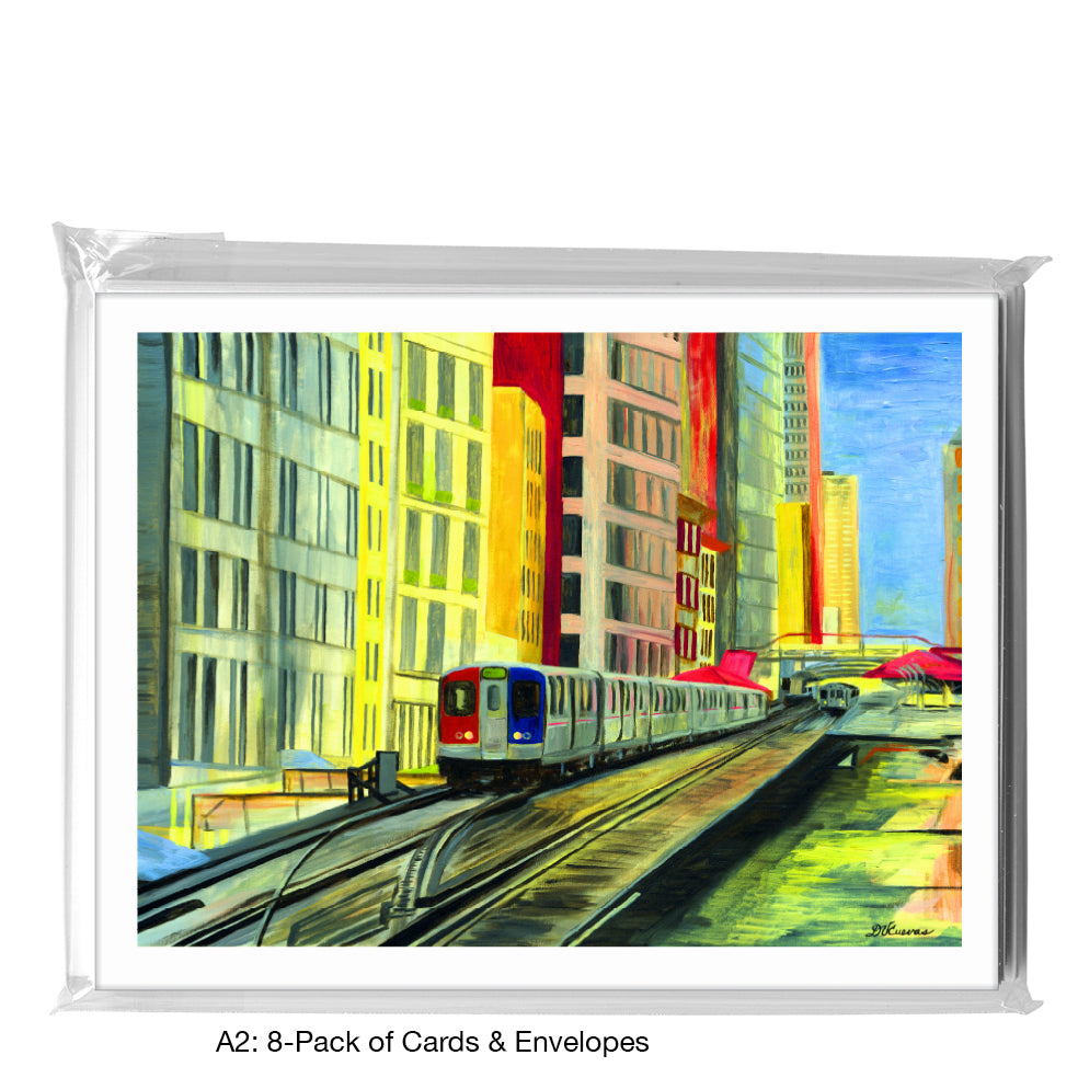 El, Chicago, Greeting Card (#7248A)