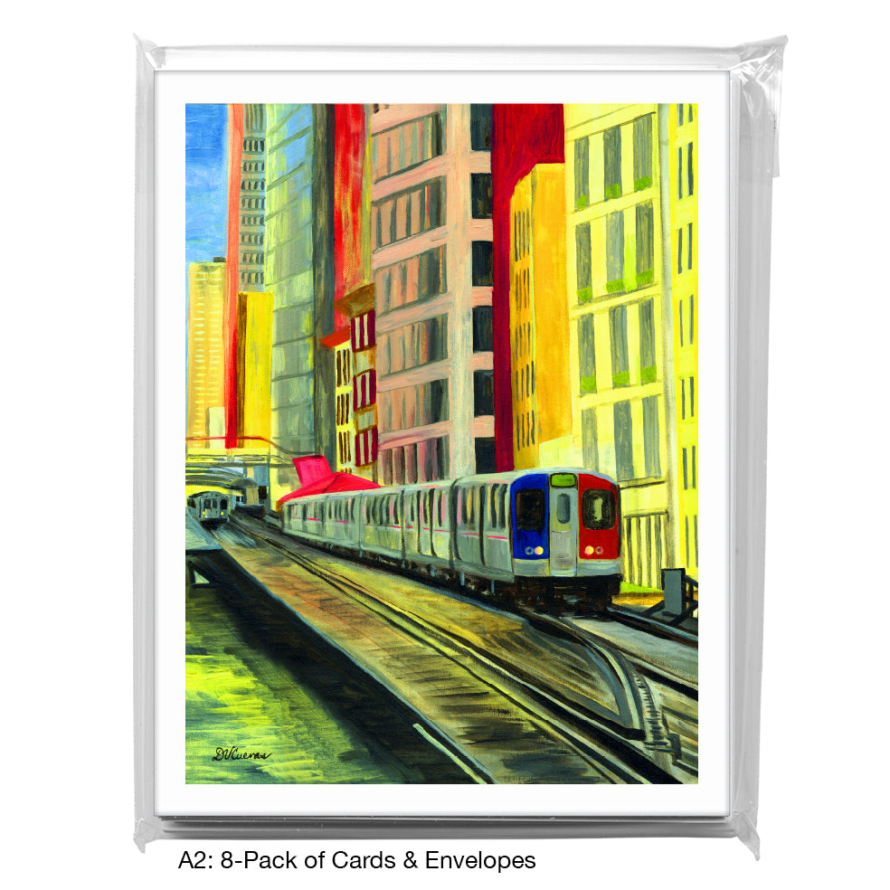 El, Chicago, Greeting Card (#7248D)