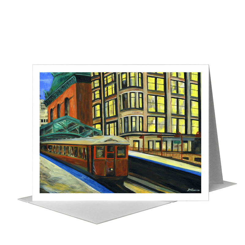 Library, Chicago, Greeting Card (#7250A)