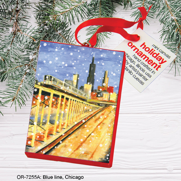 Blue Line, Chicago, Ornament (OR-7255B)