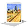Blue Line, Chicago, Greeting Card (#7255A)