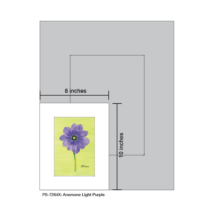 Anemone Light Purple, Print (#7264X)