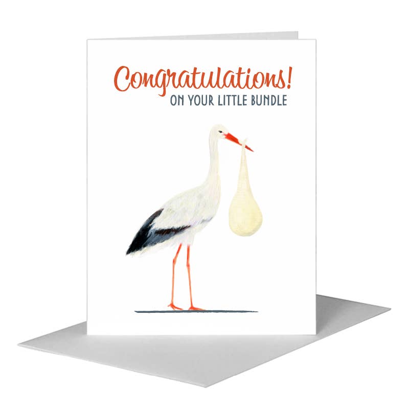 Stork, Greeting Card (#7308D)