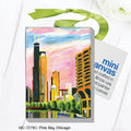 Pink Sky, Chicago, Mini Canvas (MC-7278C)