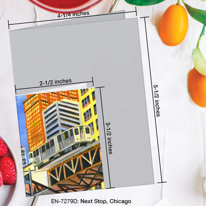 Next Stop, Chicago, Greeting Card (#7279D)