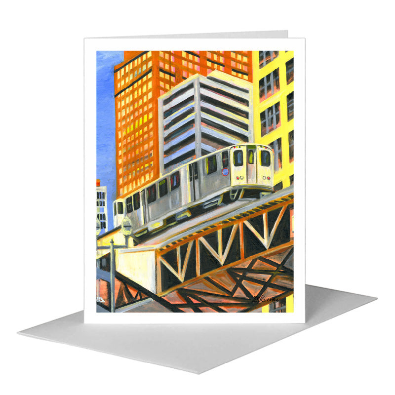 Next Stop, Chicago, Greeting Card (#7279D)