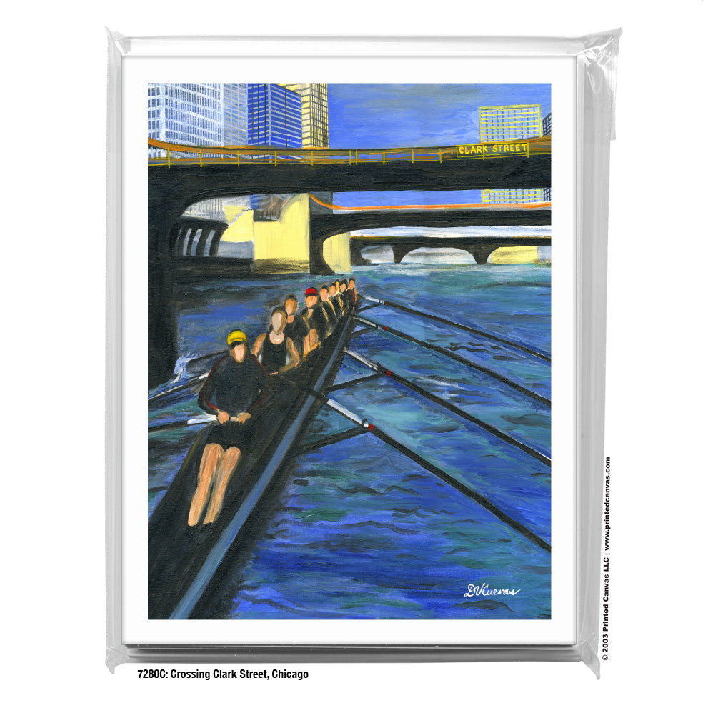 Crossing Clark Street, Chicago, Greeting Card (#7280C)
