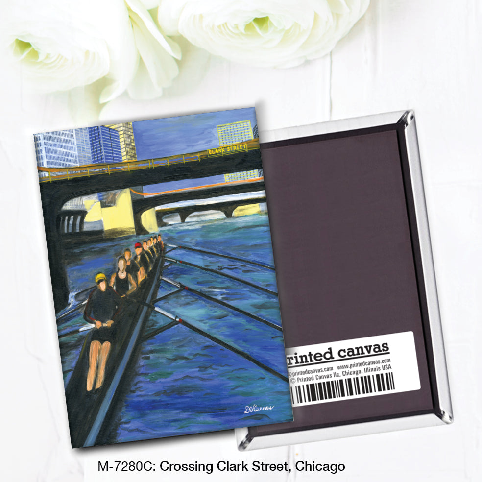 Crossing Clark Street, Chicago, Magnet (M-7280C)