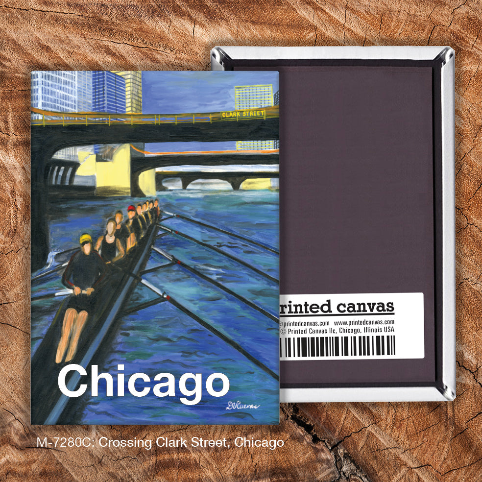 Crossing Clark Street, Chicago, Magnet (M-7280C)