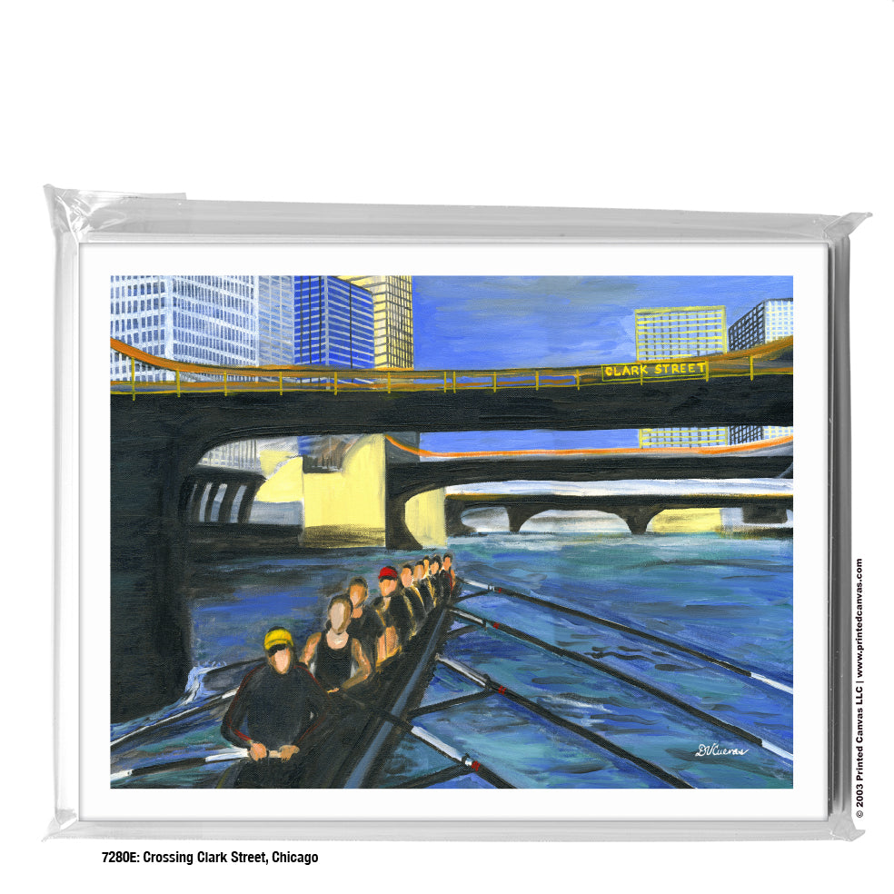 Crossing Clark Street, Chicago, Greeting Card (#7280E)