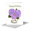 Hydrangeas in Glass, Greeting Card (#7307E)