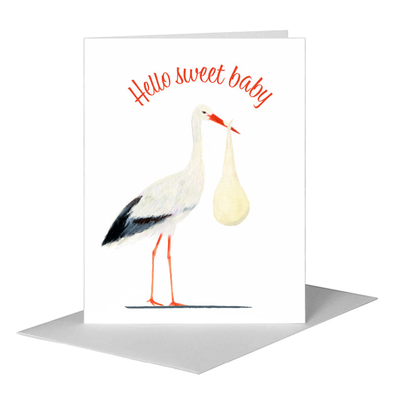 Stork, Greeting Card (#7308A)