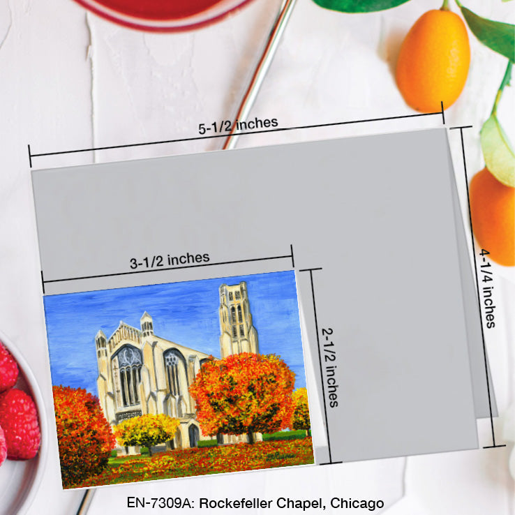 Rockefeller Chapel, Chicago, Greeting Card (#7309A)