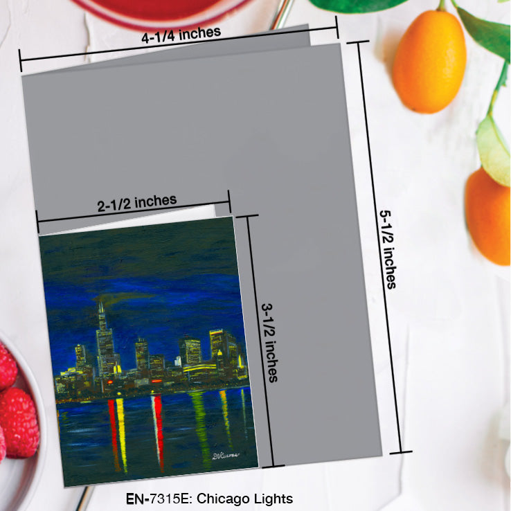 Chicago Lights, Greeting Card (#7315E)
