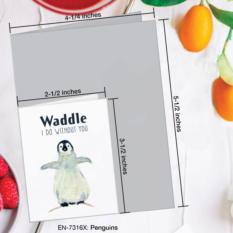 Penguins, Greeting Card (#7316X)