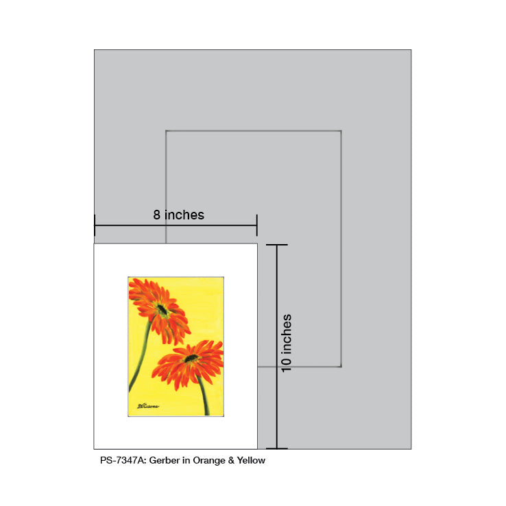 Gerber in Orange & Yellow, Print (#7347A)