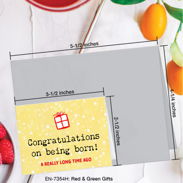 Red & Green Gifts, Greeting Card (#7354H)