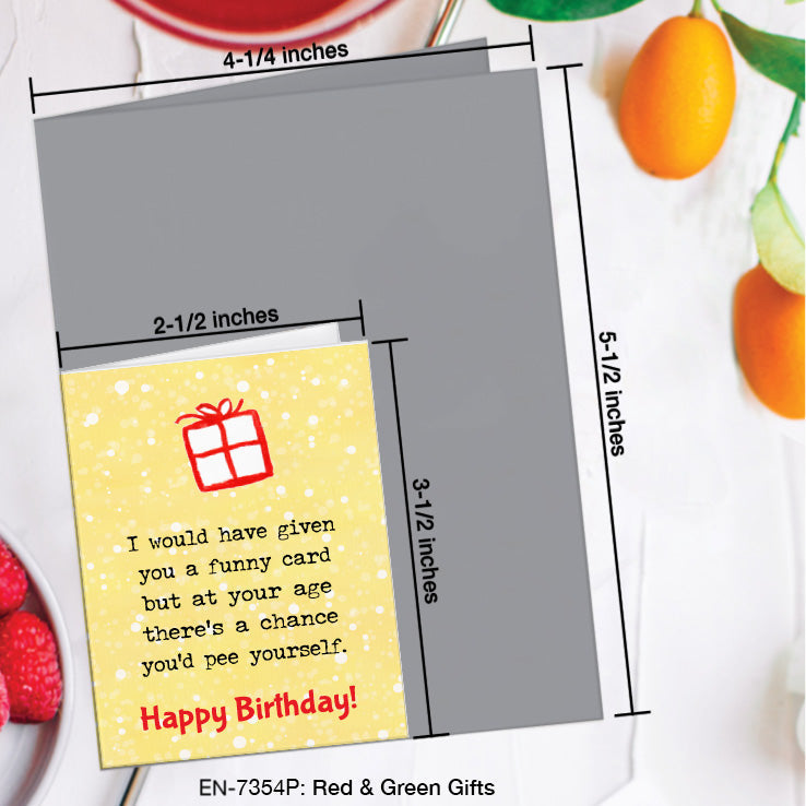 Red & Green Gifts, Greeting Card (#7354P)