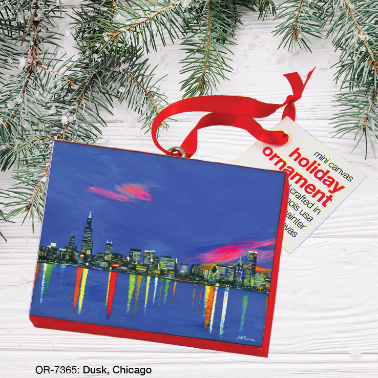 Dusk Skyline, Chicago, Ornament (OR-7365A)