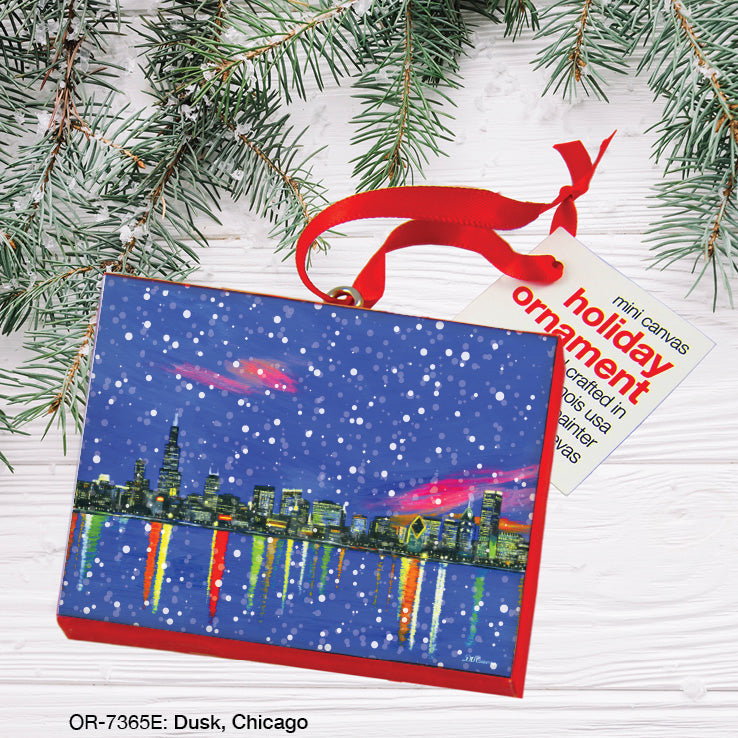Dusk Skyline, Chicago, Ornament (OR-7365E)