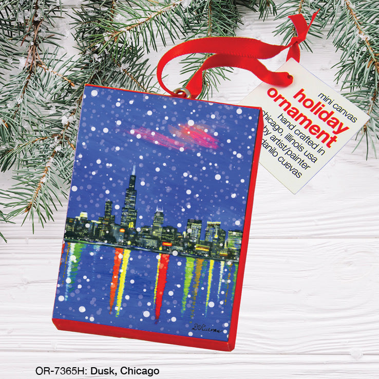 Dusk Skyline, Chicago, Ornament (OR-7365H)