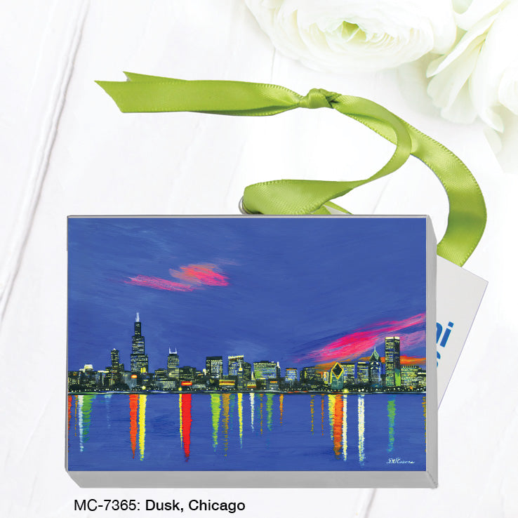 Dusk Skyline, Chicago, Mini Canvas (MC-7365A)