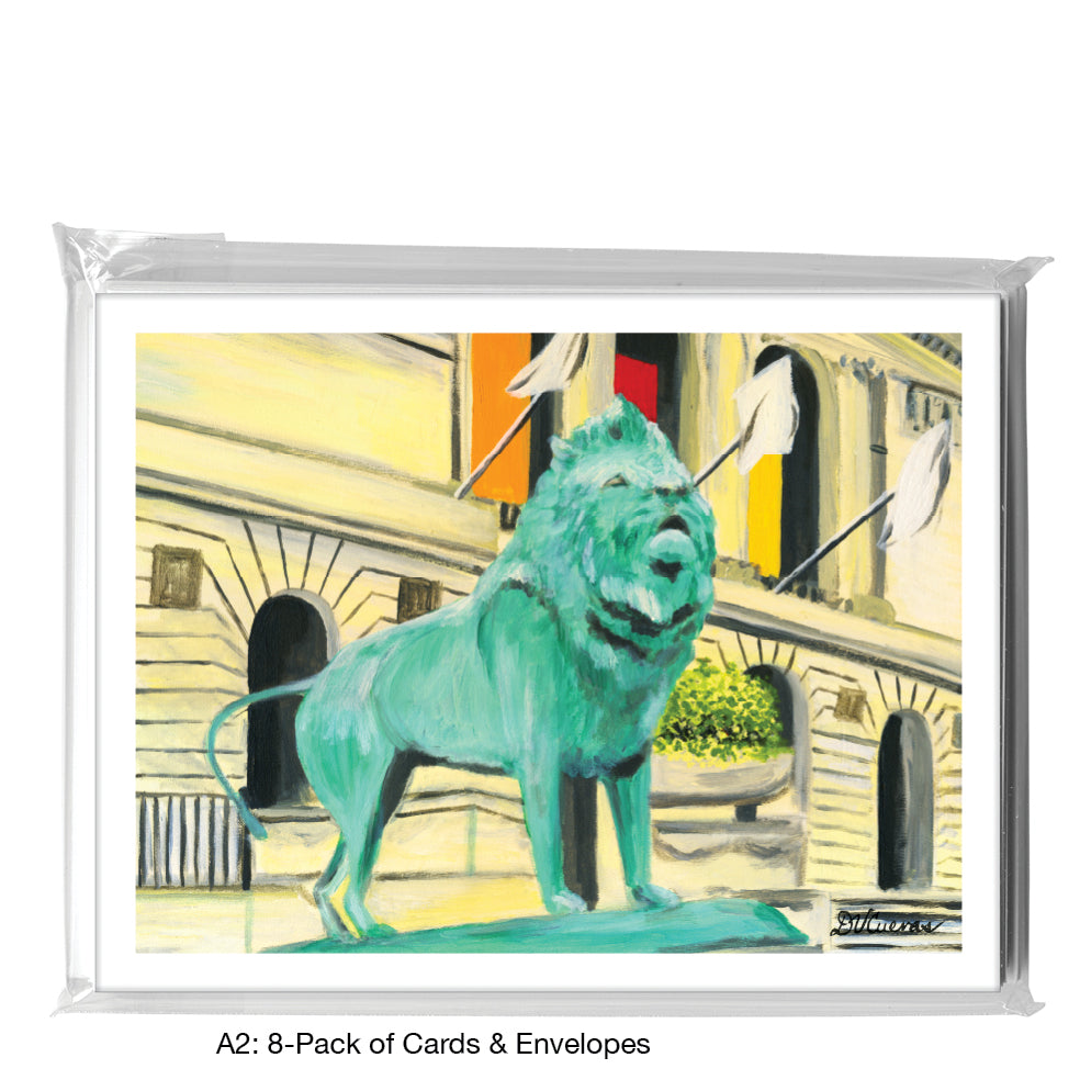 Lion, Chicago, Greeting Card (#7367D)