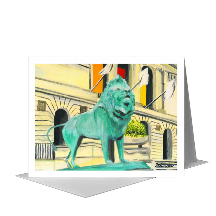Lion, Chicago, Greeting Card (#7367D)