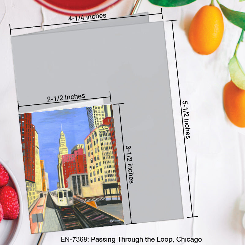 Passing through the Loop, Chicago, Greeting Card (#7368A)