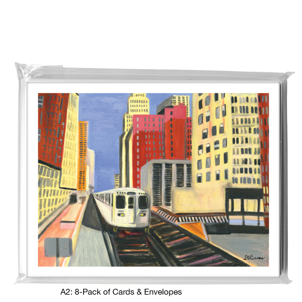 Passing through the Loop, Chicago, Greeting Card (#7368D)