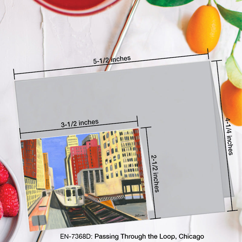 Passing through the Loop, Chicago, Greeting Card (#7368D)