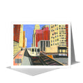 Passing through the Loop, Chicago, Greeting Card (#7368D)