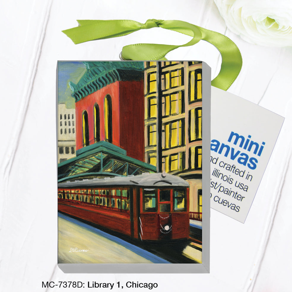 Library 1, Chicago, Mini Canvas (MC-7378D)