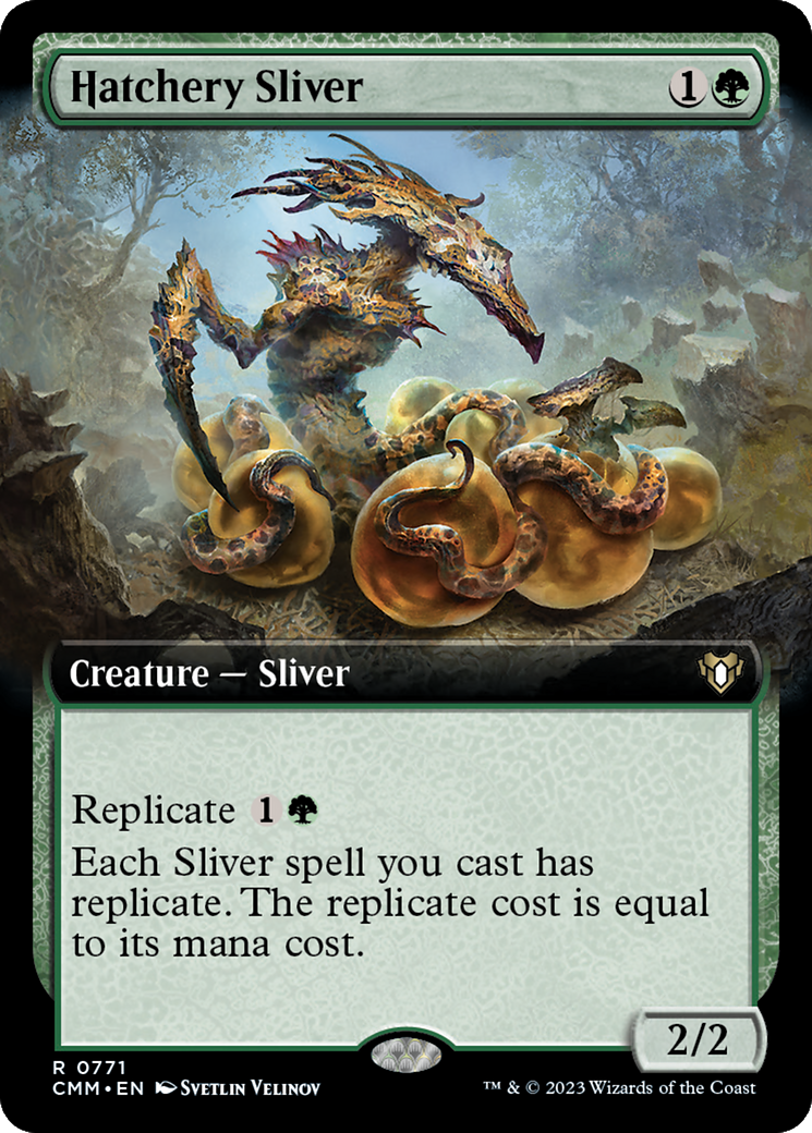 Hatchery Sliver (CMM-771) - Commander Masters: (Extended Art) Foil
