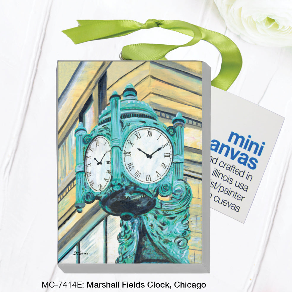 Marshall Fields Clock, Chicago, Mini Canvas (MC-7414E)