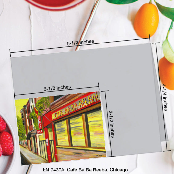 Cafe Ba Ba Reeba, Chicago, Greeting Card (#7430A)