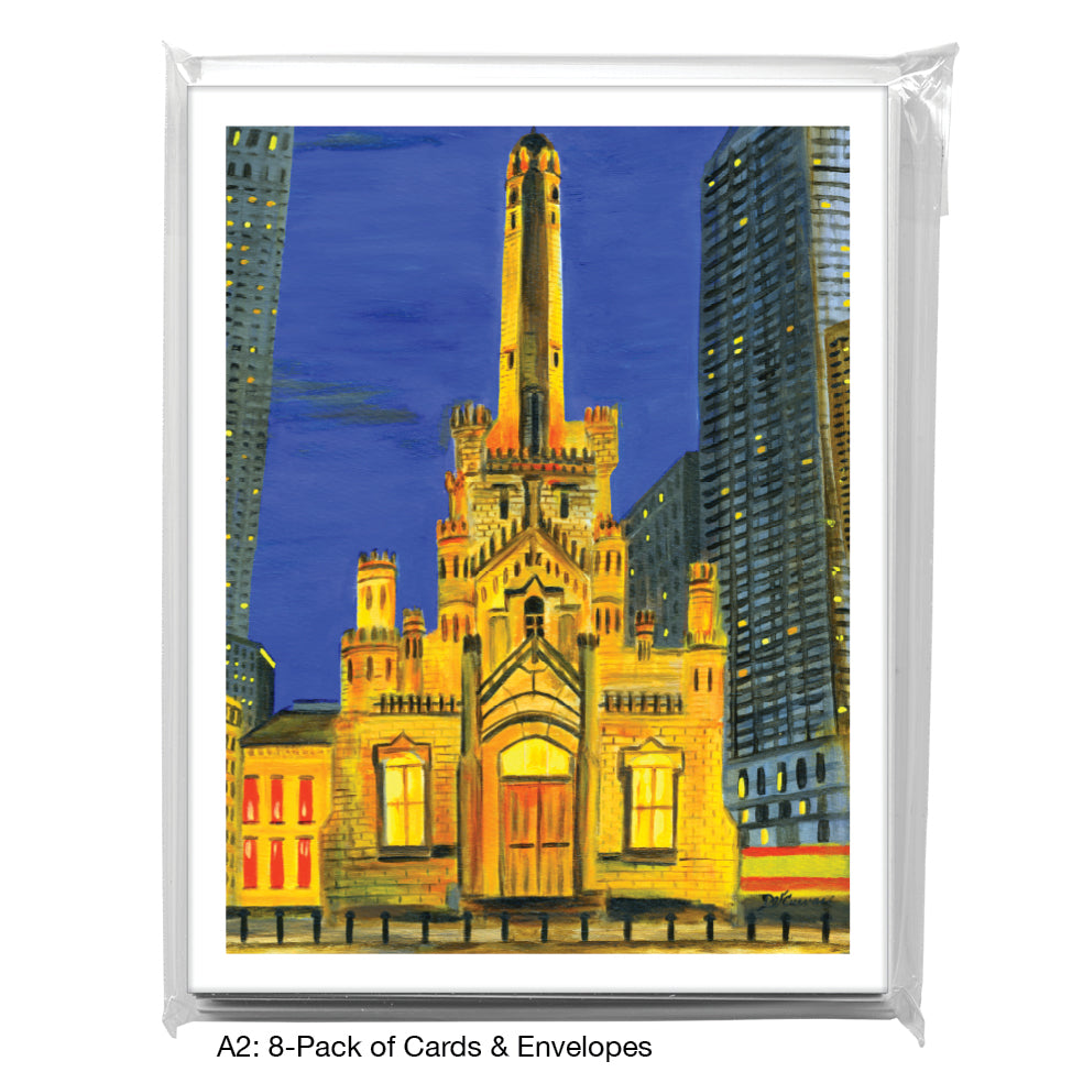 Water Tower, Chicago, Greeting Card (#7483A)