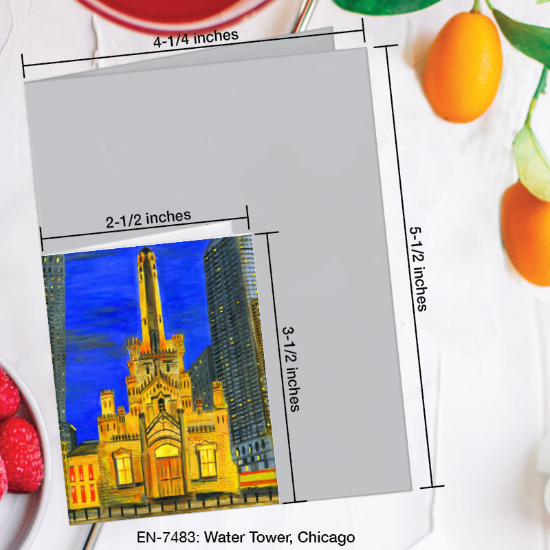 Water Tower, Chicago, Greeting Card (#7483A)