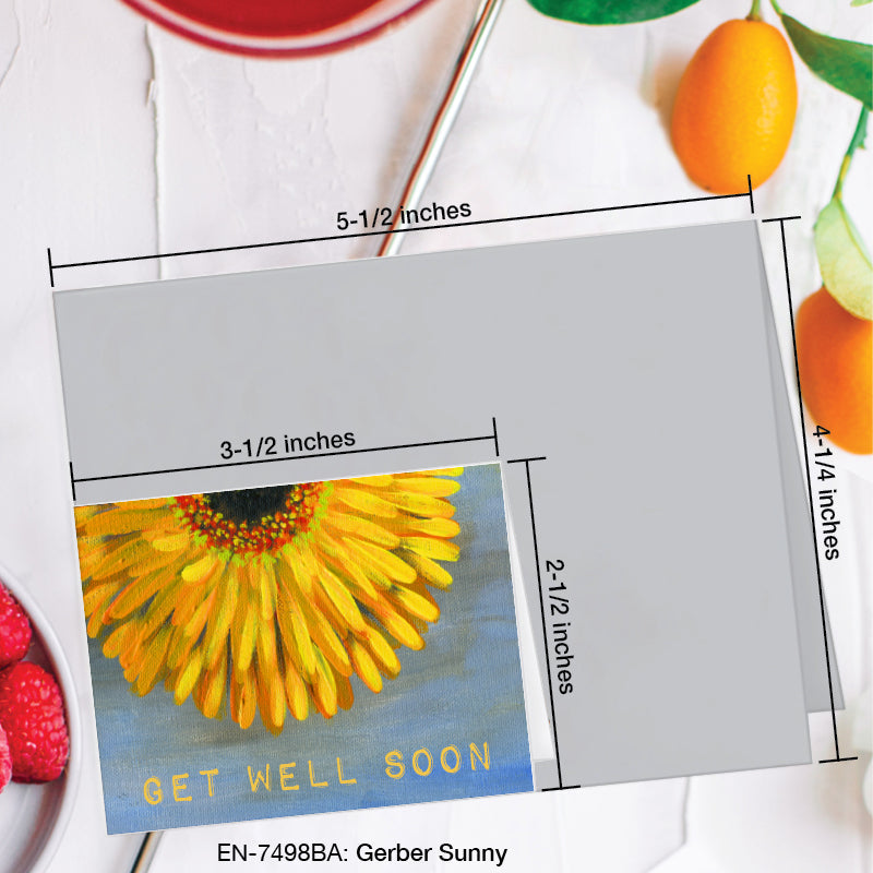 Gerber Sunny, Greeting Card (#7498BA)