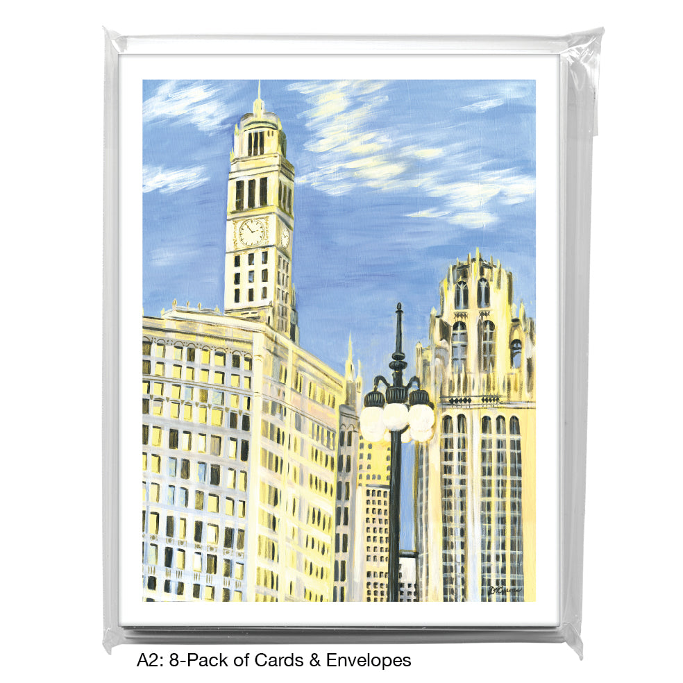 Wrigley & Tribune, Chicago, Greeting Card (#7508A)