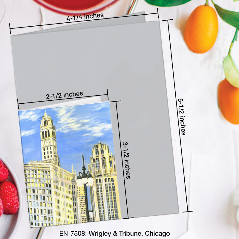 Wrigley & Tribune, Chicago, Greeting Card (#7508A)