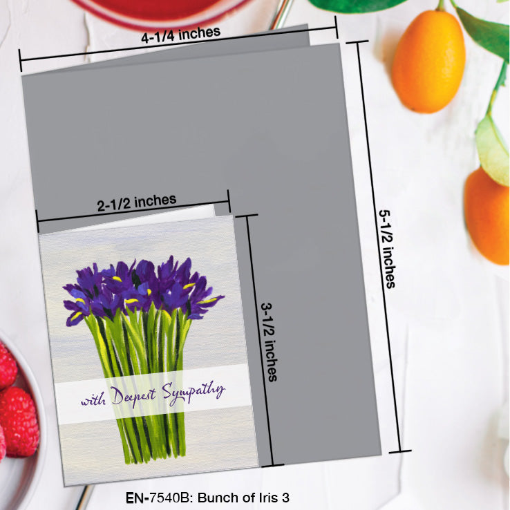 Bunch of Iris 3, Greeting Card (#7540B)