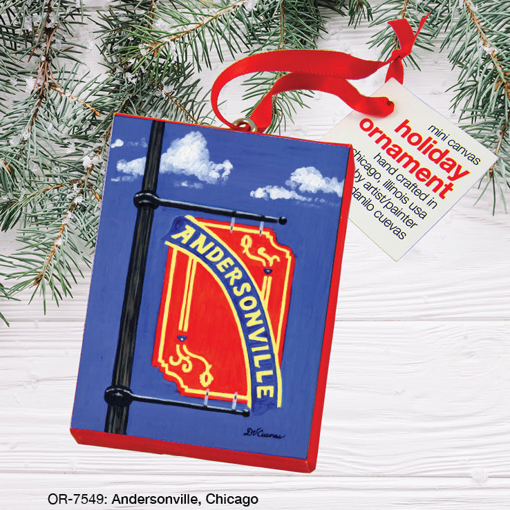 Andersonville Sign, Chicago, Ornament (OR-7549A)